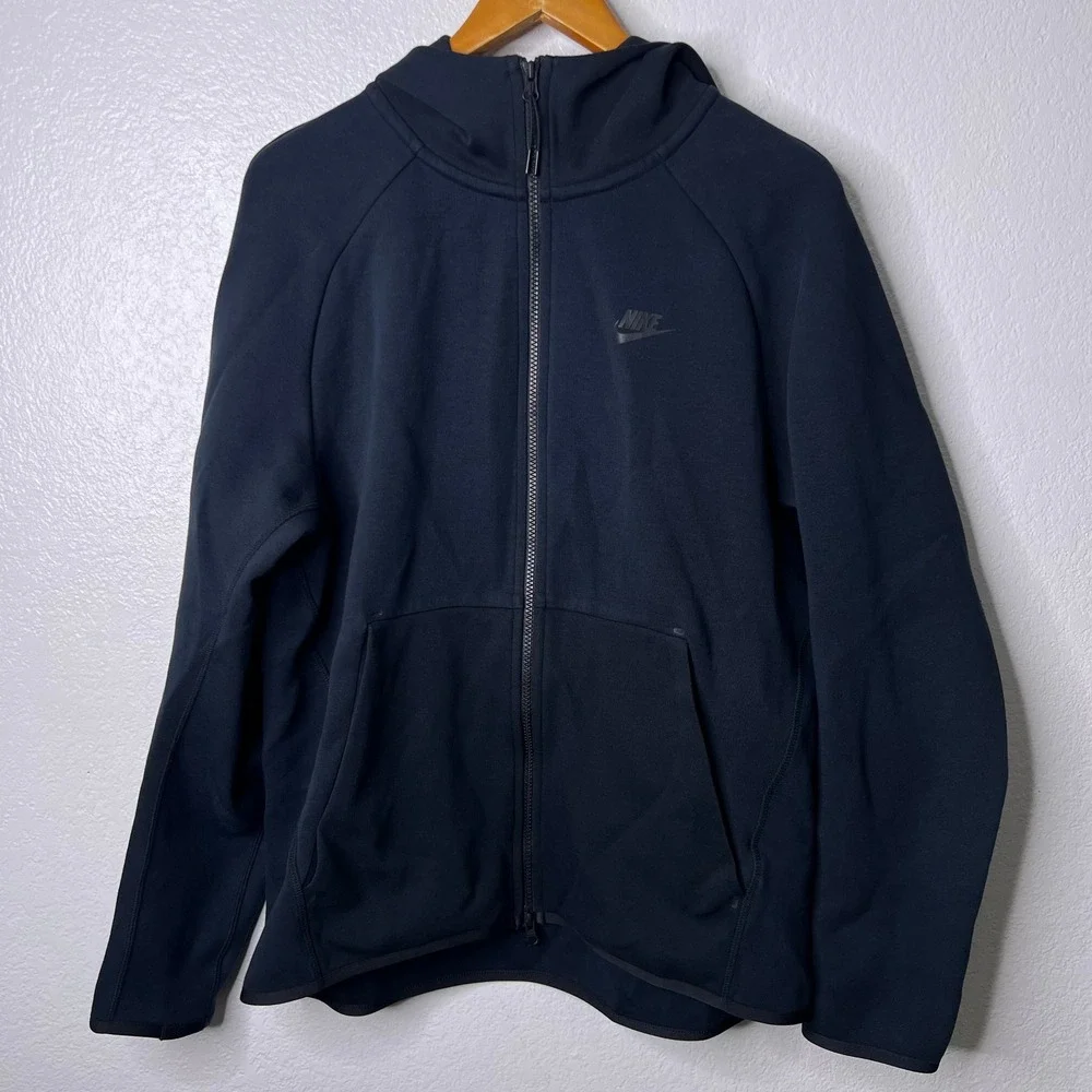 Nike‎ Sportswear Tech Fleece Full Zip Hoodie Black 928483-010 Mens Large